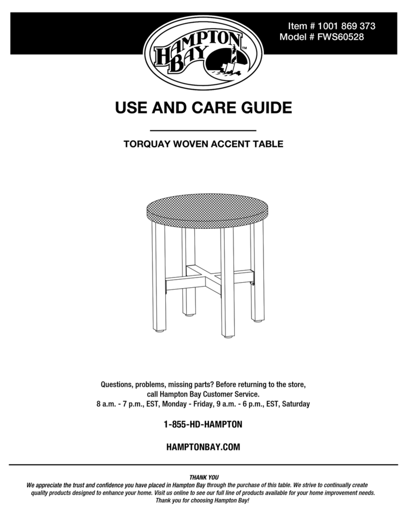 HAMPTON BAY TORQUAY FWS60528 Use and care guide HAMPTON BAY TORQUAY FWS60528 Use and care guide