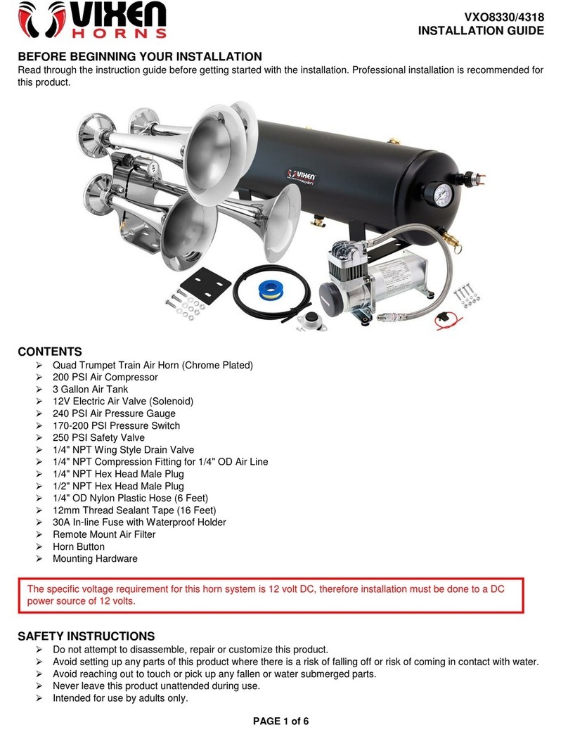 Vixen Horns VXO8330/4318 installation guide