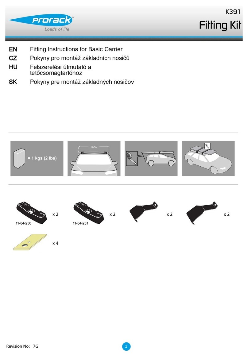 Prorack K391 User manual