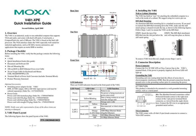 Moxa Technologies V481-XPE User manual