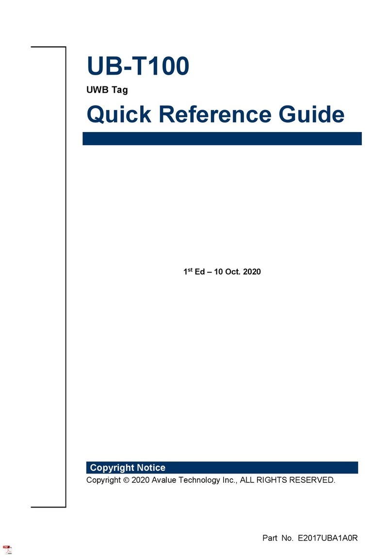 Avalue Technology UB-T100 Quick reference guide
