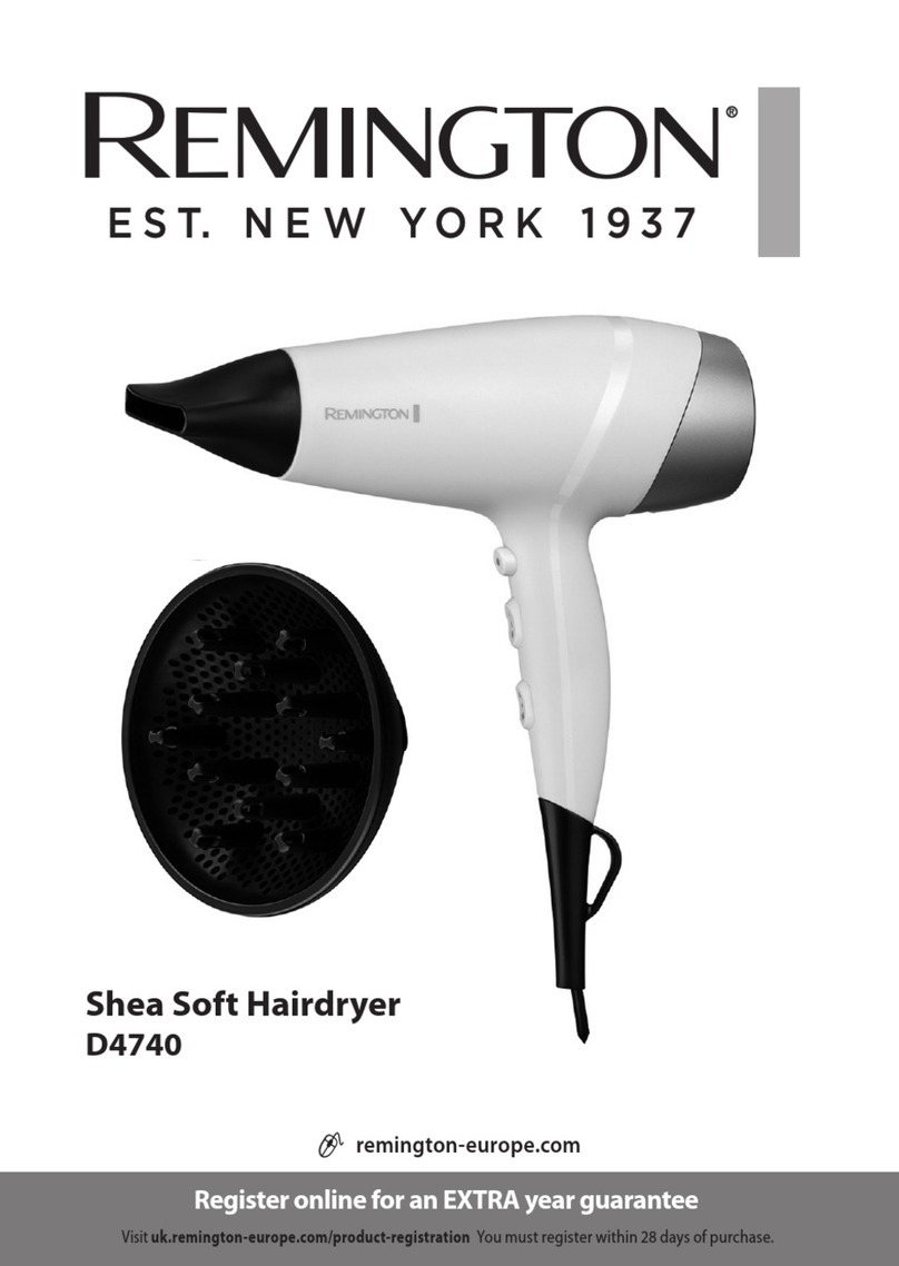 Remington Shea Soft D4740 quick start guide