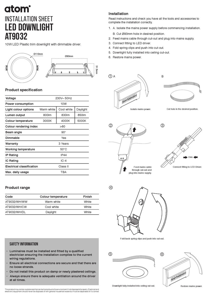 Atom AT9032 Installation sheet