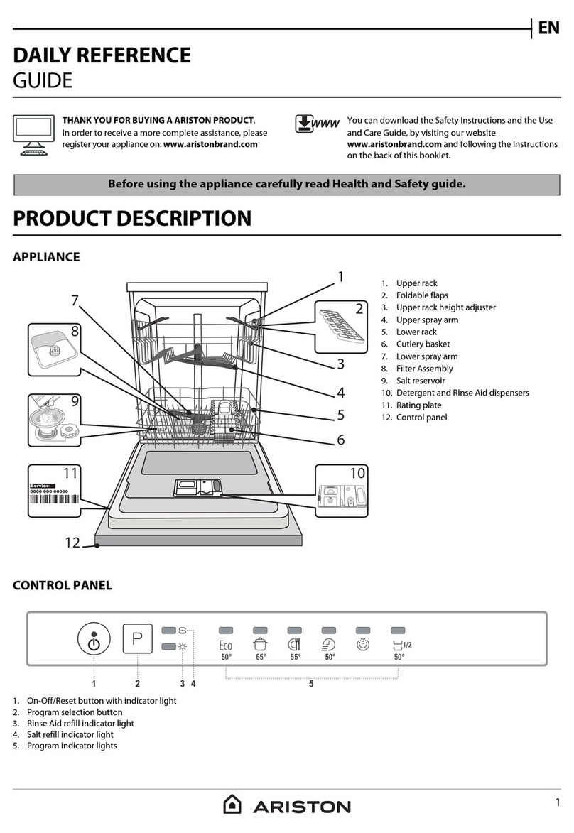 Ariston LIE2C19 A Installation and operation manual