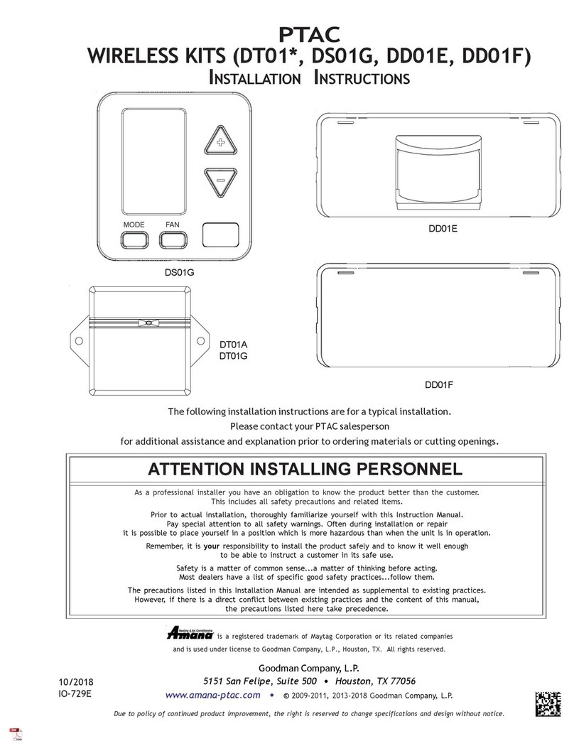 Maytag Amana DT01 Series installation instructions Maytag Amana DT01 Series installation instructions