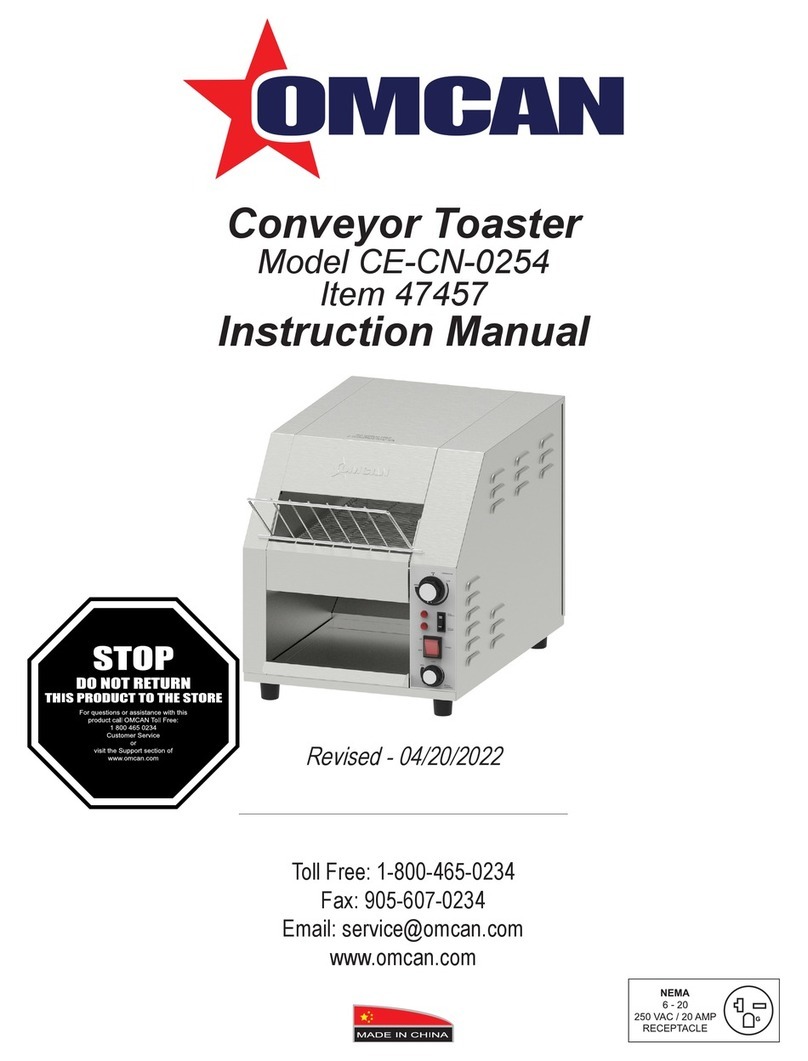 Omcan CE-CN-0254 instruction manual