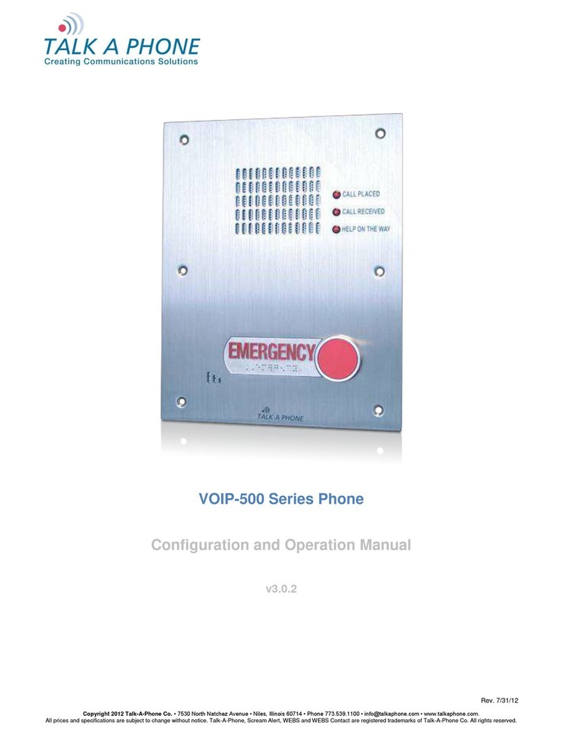 Talkaphone VOIP-500 Series Configuration and operation manual