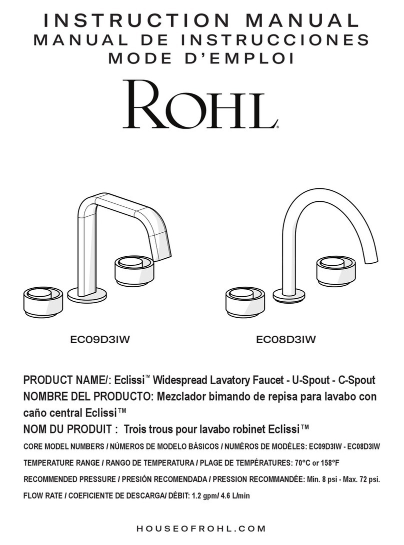 Rohl Eclissi EC09D3IW User manual Rohl Eclissi EC09D3IW User manual