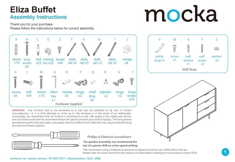 Mocka Eliza Buffet Assembly instructions Mocka Eliza Buffet Assembly instructions