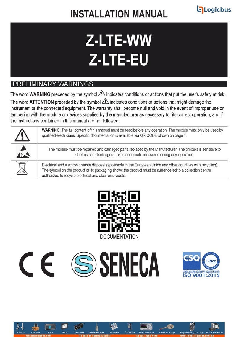 Logicbus SENECA Z-LTE-WW installation manual