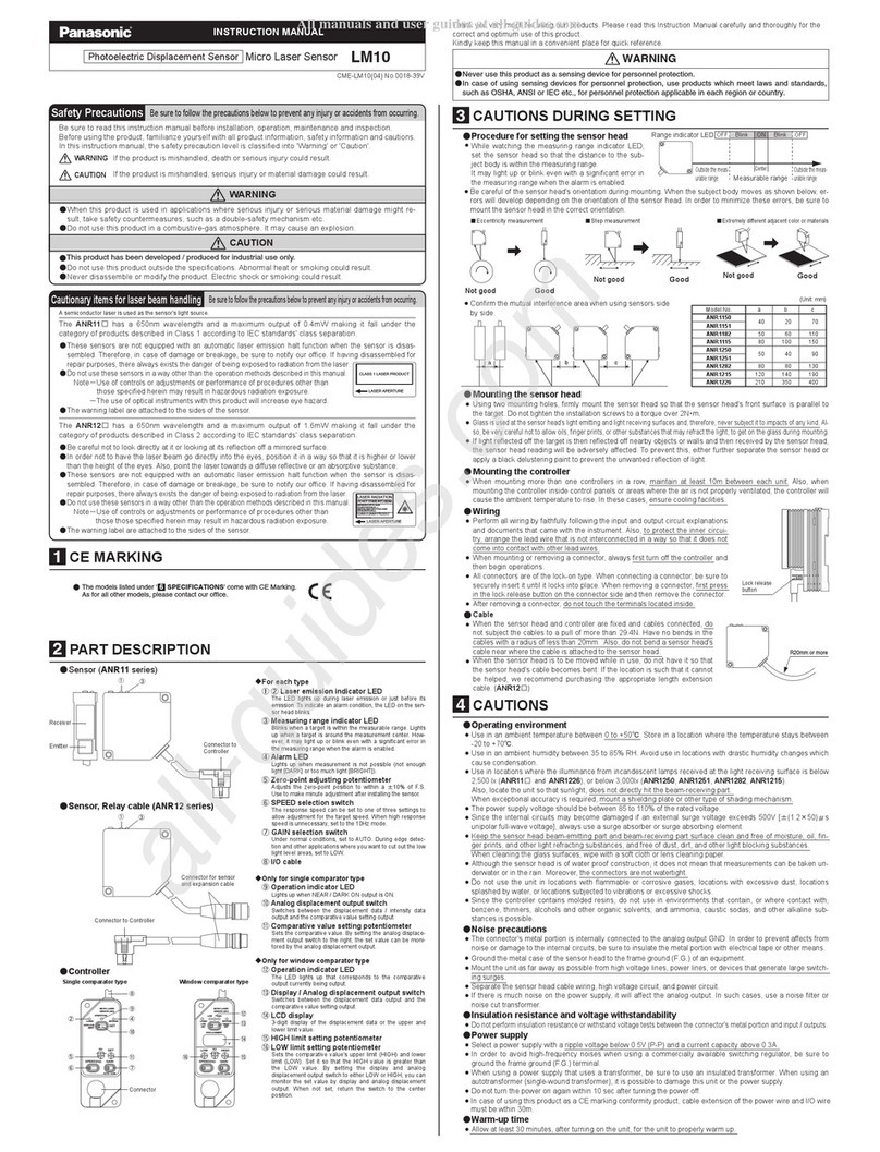 Panasonic LM10 instruction manual