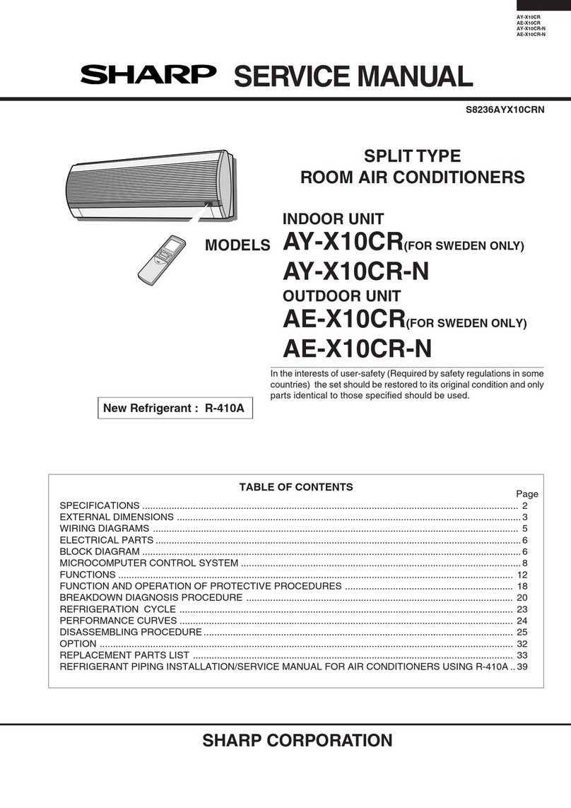 Sharp AY-X10CR User manual