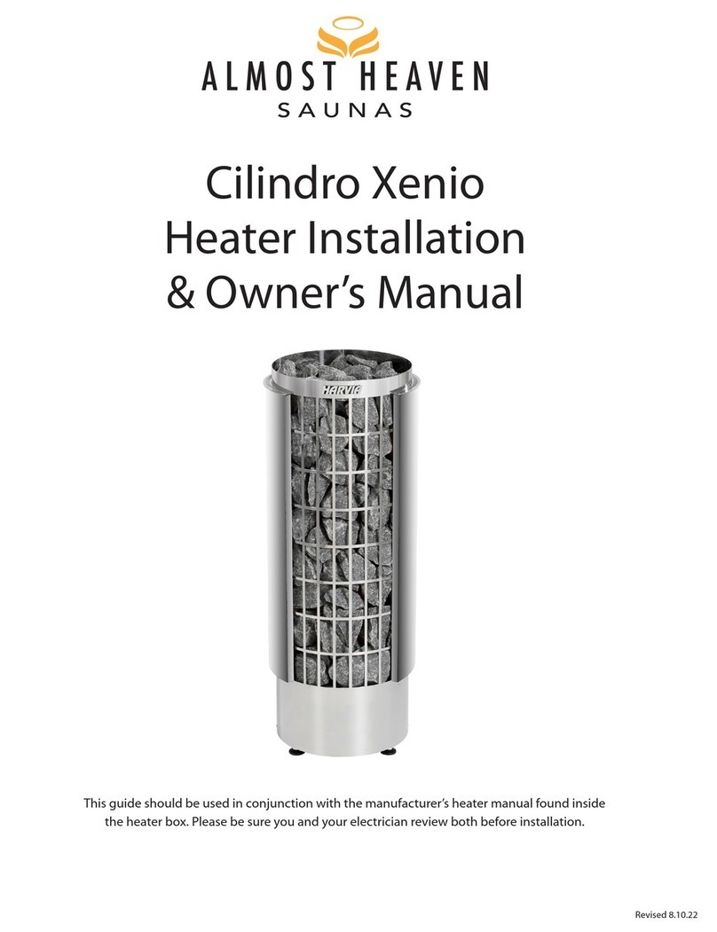 Almost Heaven Saunas Cilindro Xenio HPCS6U1H Installation & owner's manual