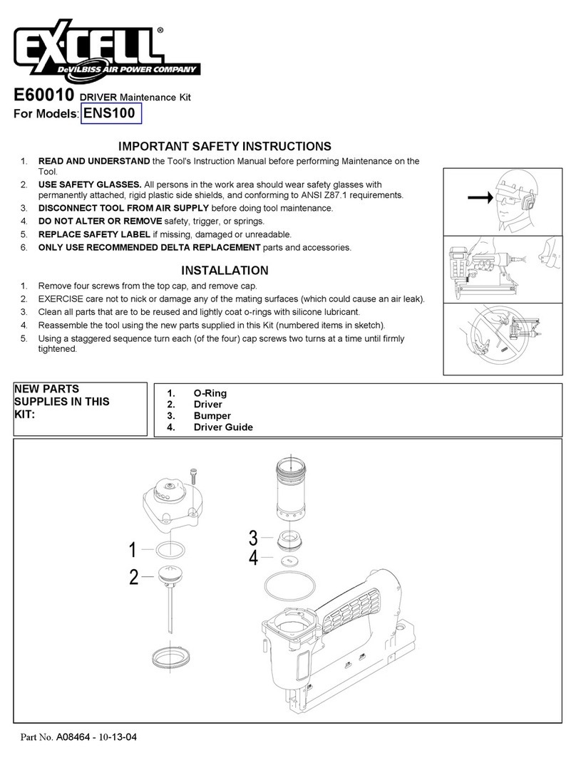 DeVilbiss Air Power Company Excell E60010 quick start guide