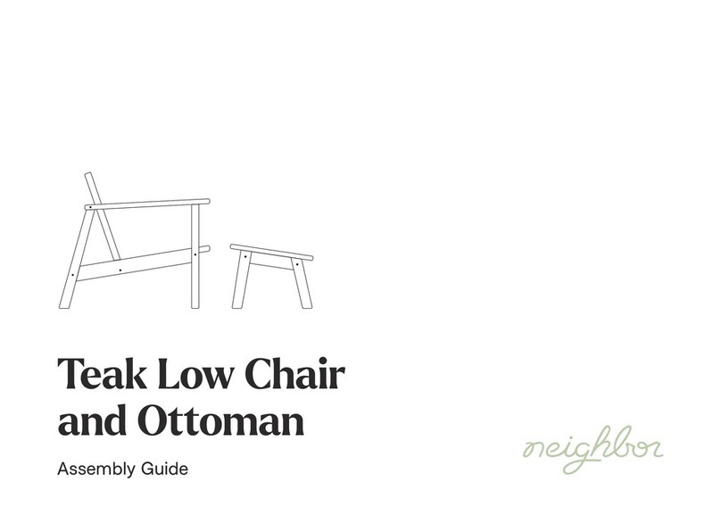 neighbor Teak Low Chair and Ottoman Assembly guide