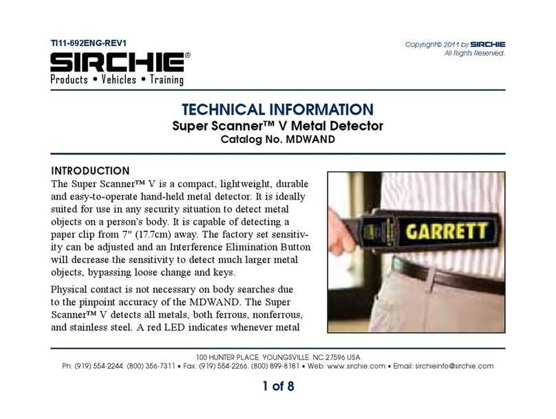 SIRCHIE Super Scanner V technical information