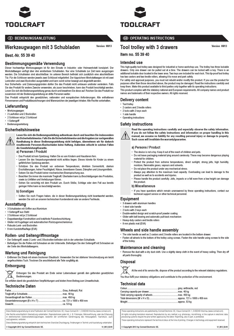 TOOLCRAFT 55 39 40 User manual