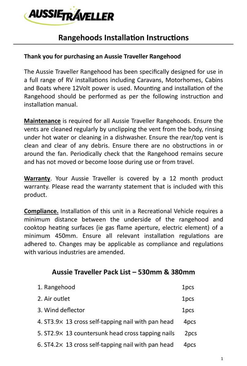 Aussie Traveller 380 mm installation instructions Aussie Traveller 380 mm installation instructions