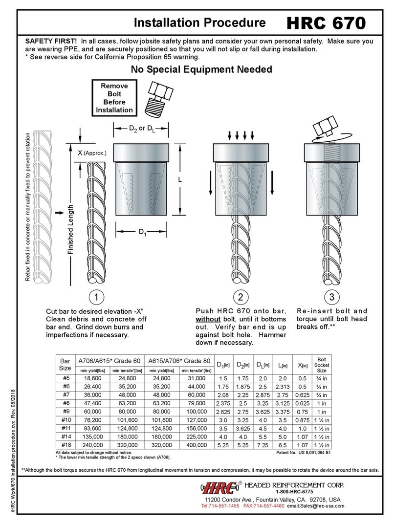 HRC 670 INSTALLATION PROCEDURE