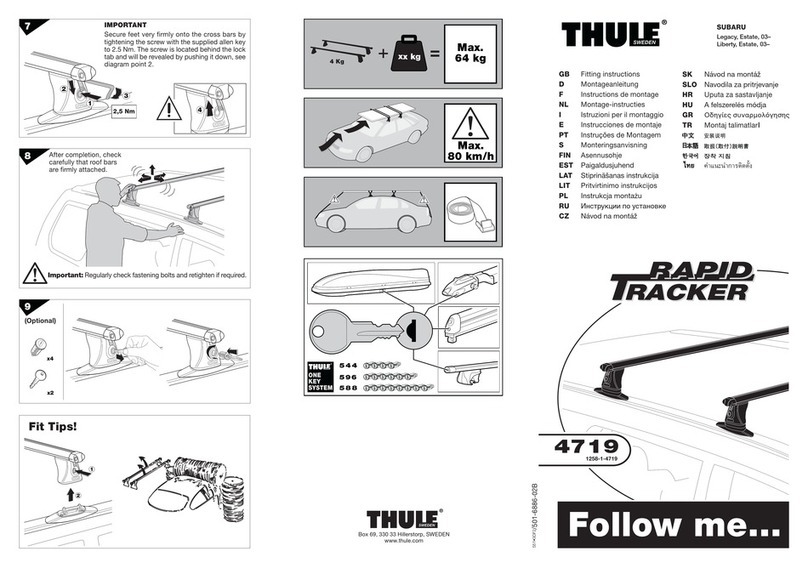 Thule RAPID TRACKER 4719 Fitting instructions Thule RAPID TRACKER 4719 Fitting instructions