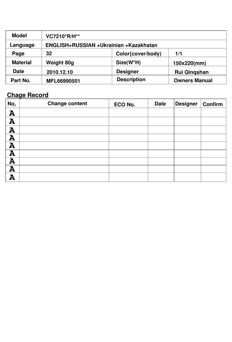 LG VC7210 R Series User manual