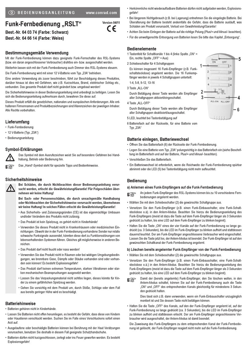 Conrad 64 03 74 User manual Conrad 64 03 74 User manual
