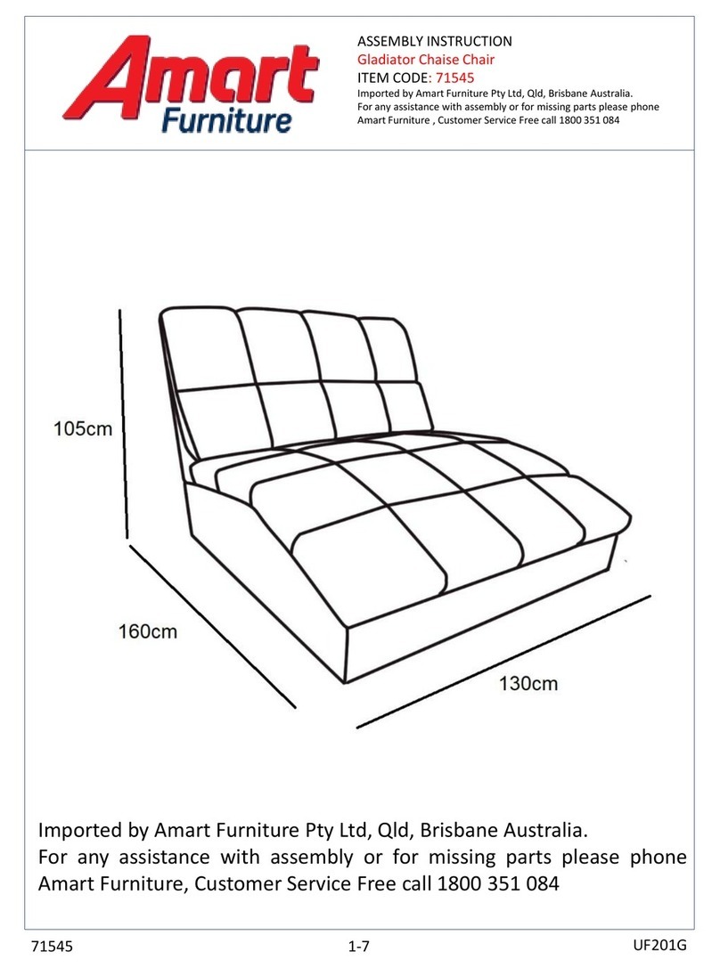 Amart Furniture Gladiator Chaise 71545 Assembly instruction Amart Furniture Gladiator Chaise 71545 Assembly instruction