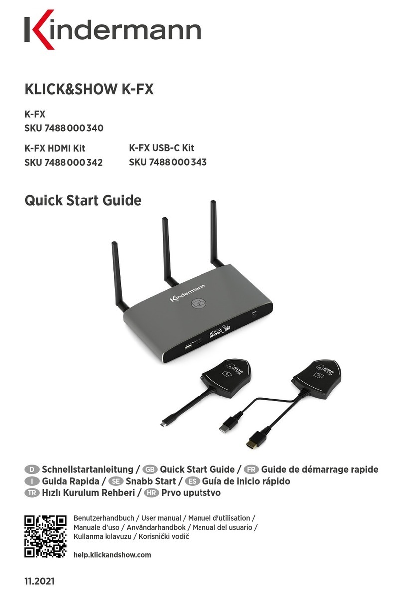 Kindermann KLICK&SHOW K-FX quick start guide