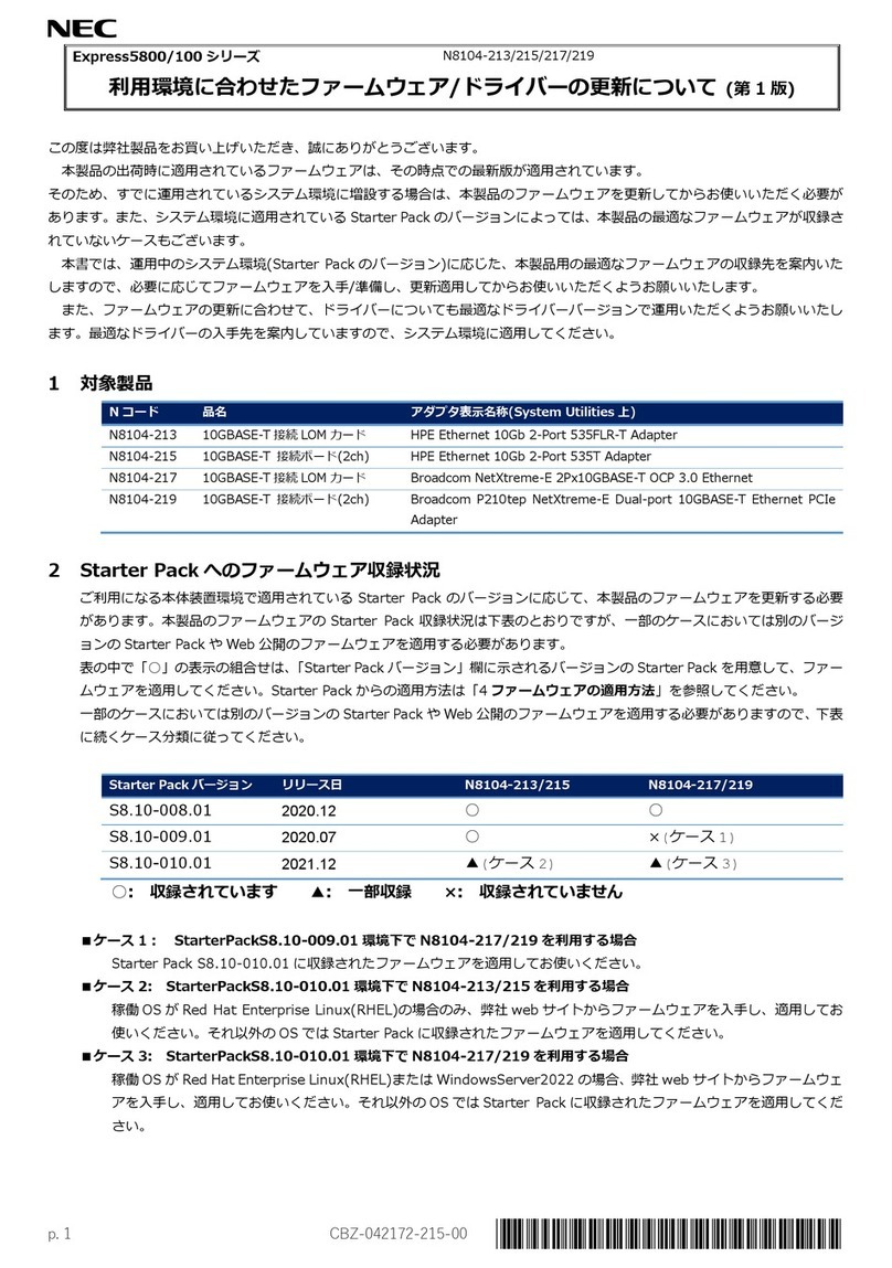 NEC N8104-213 User manual