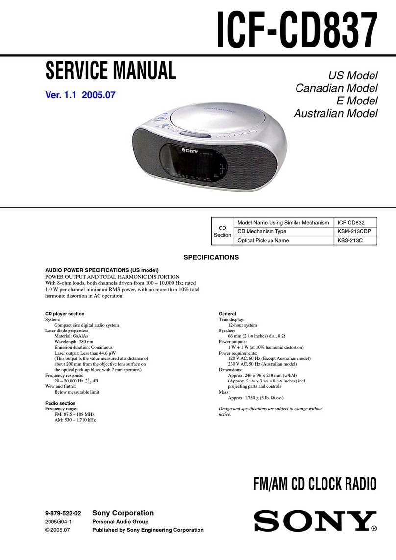 Sony ICF-CD837 User manual