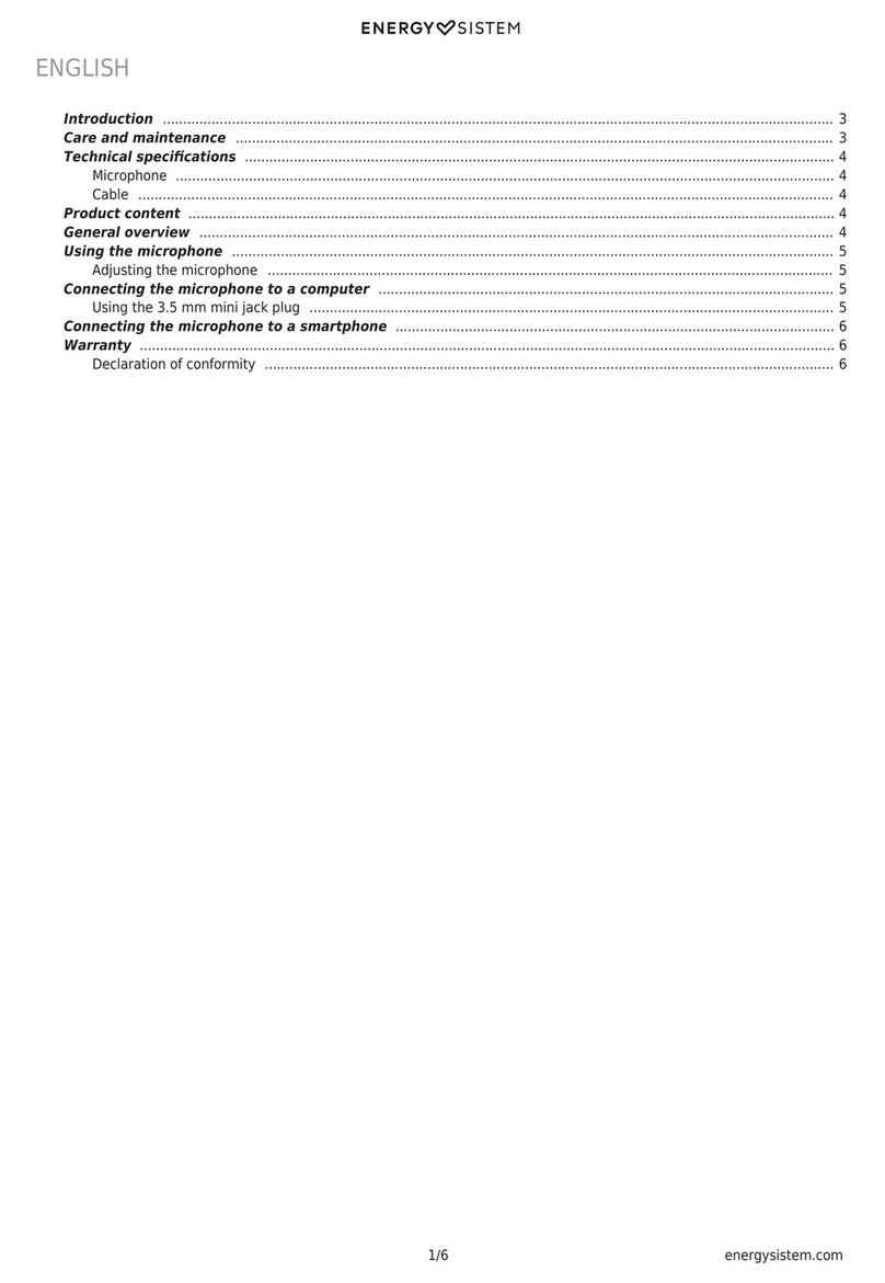 ENERGY SISTEM Microphone 1 user manual