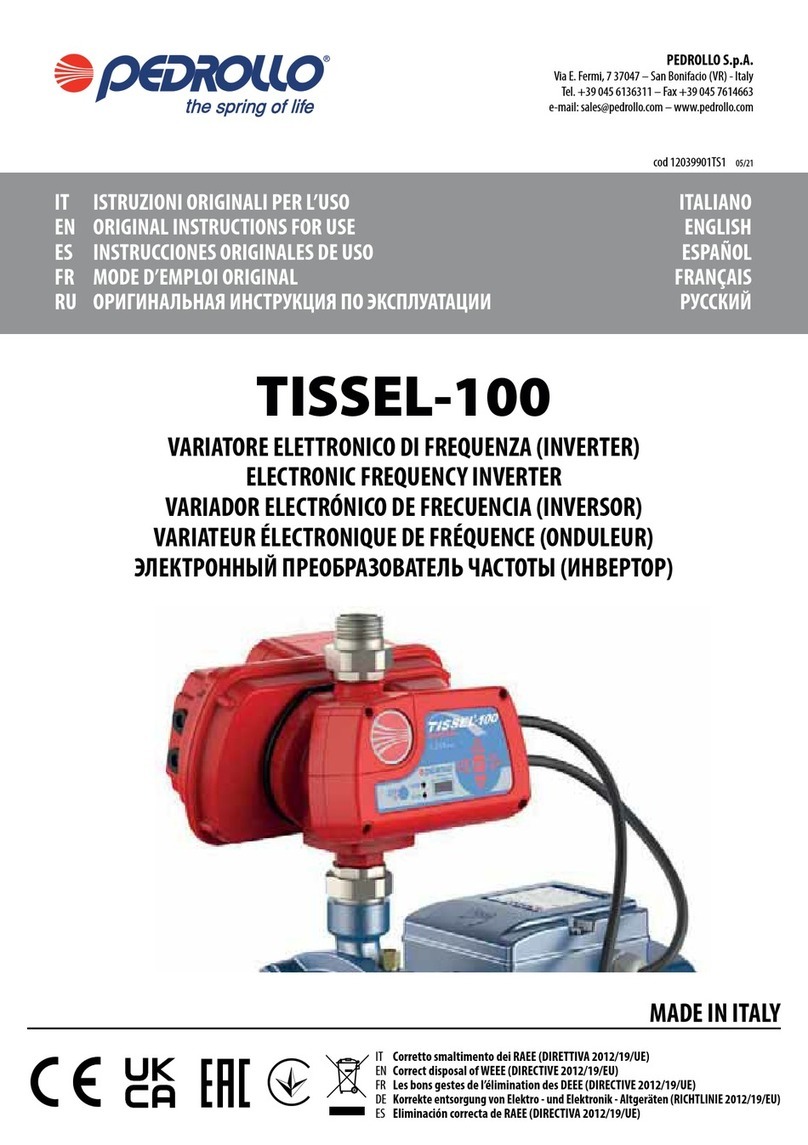 PEDROLLO TISSEL-100 Original instructions for use PEDROLLO TISSEL-100 Original instructions for use