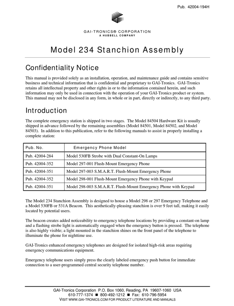 Hubbell GAI-TRONICS 234 User manual