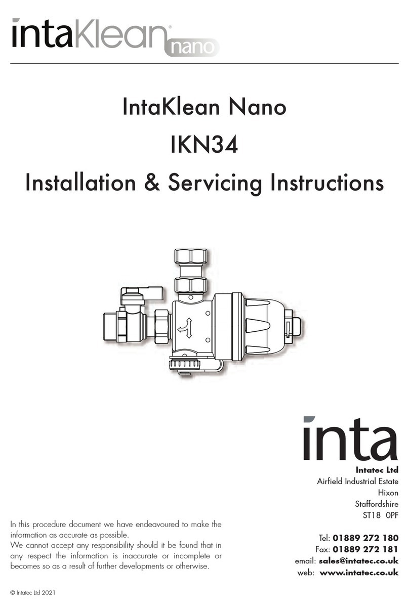 intatec IntaKlean Nano IKN34 Installation & servicing instructions