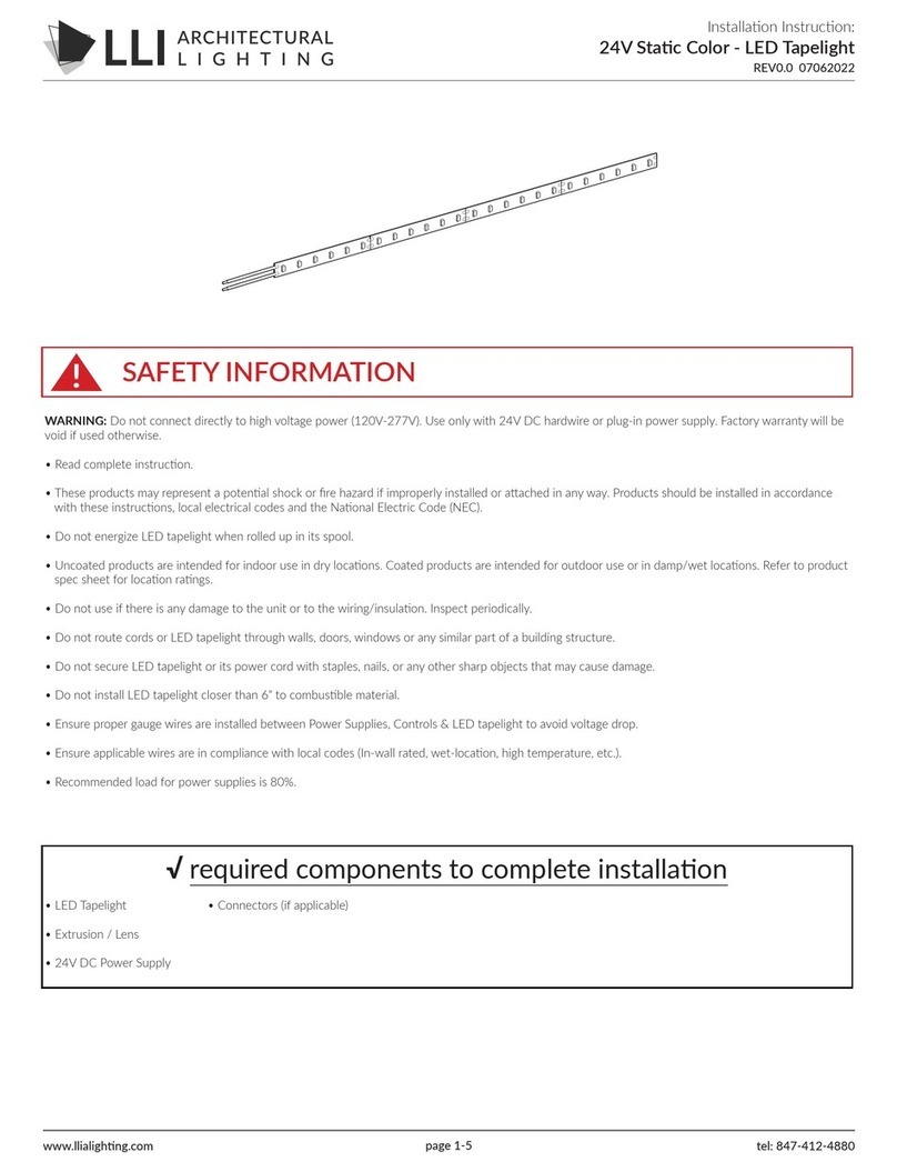 LLI 24V Static Color Installation instruction LLI 24V Static Color Installation instruction
