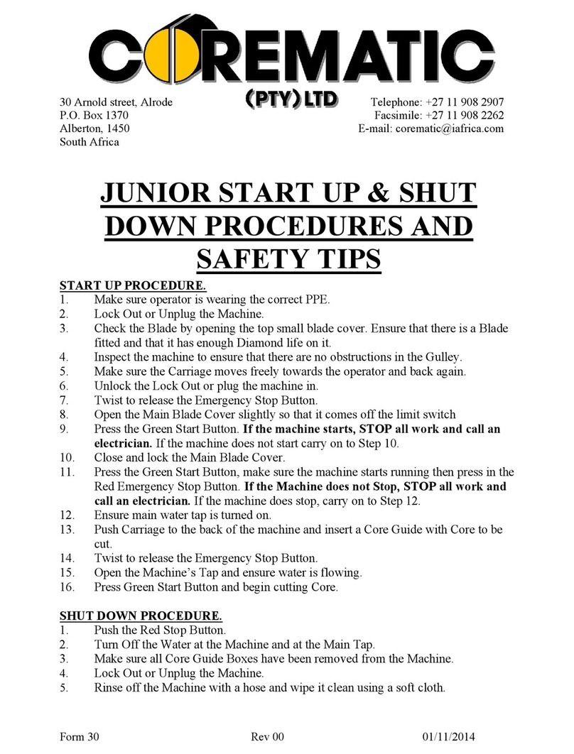 Corematic Junior Startup manual