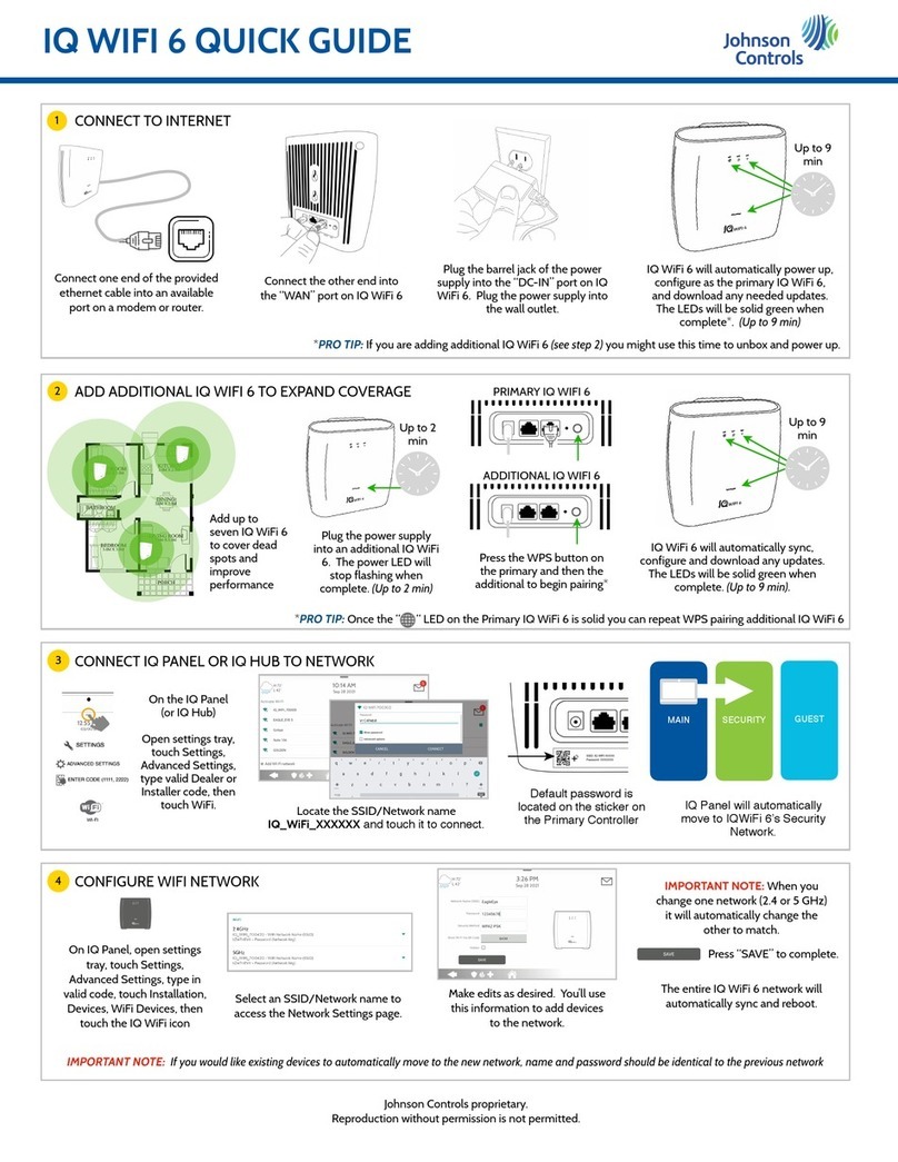 Johnson Controls IQ WiFi 6 User manual Johnson Controls IQ WiFi 6 User manual