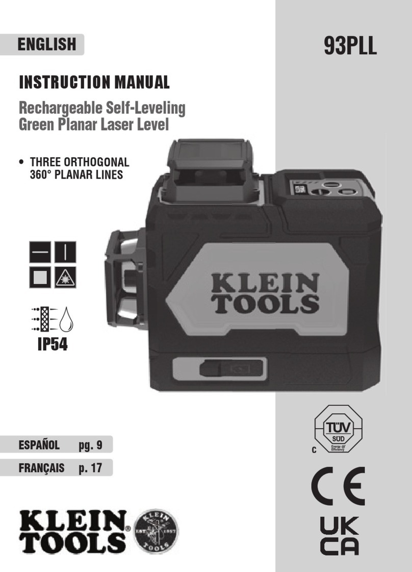 Klein Tools 93PLL User manual Klein Tools 93PLL User manual