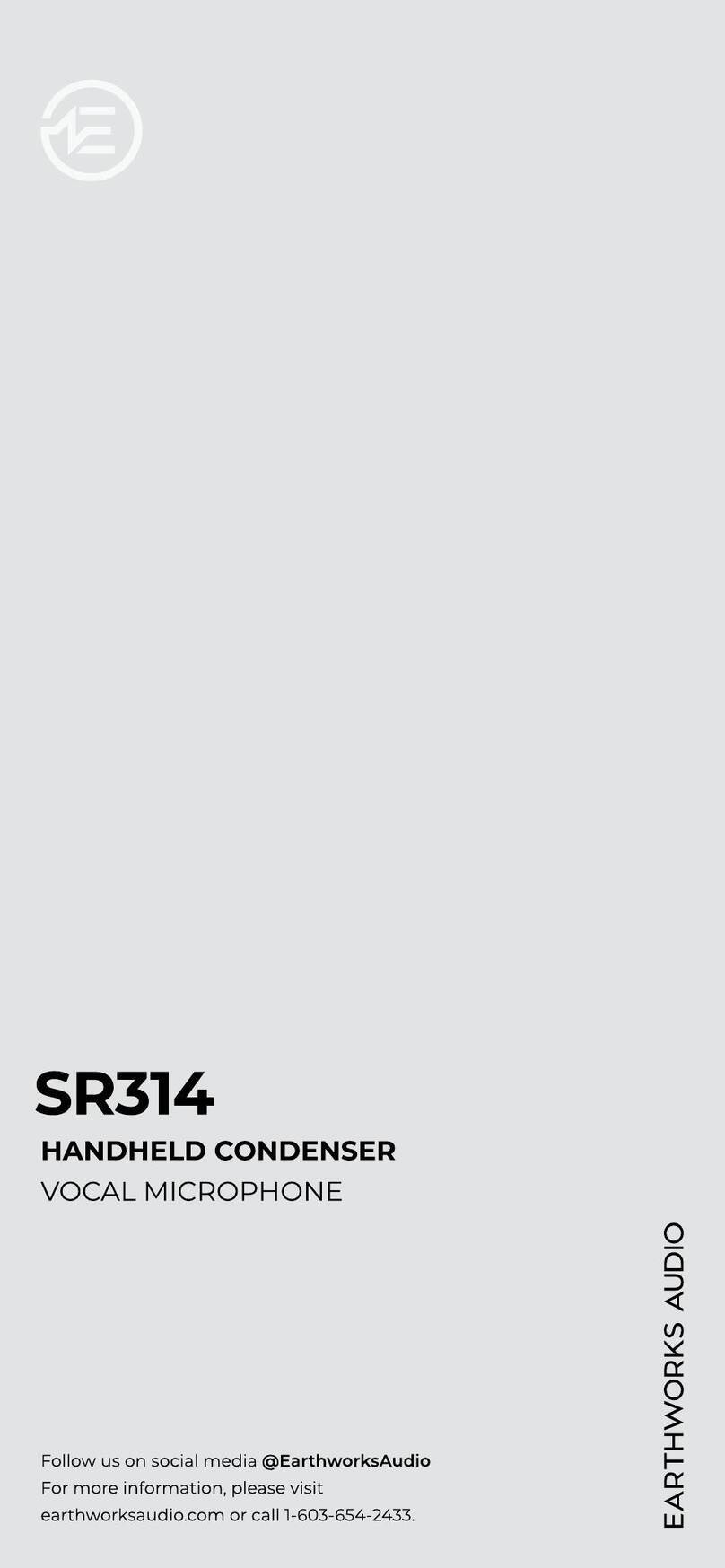 Earthworks Audio SR314 User manual