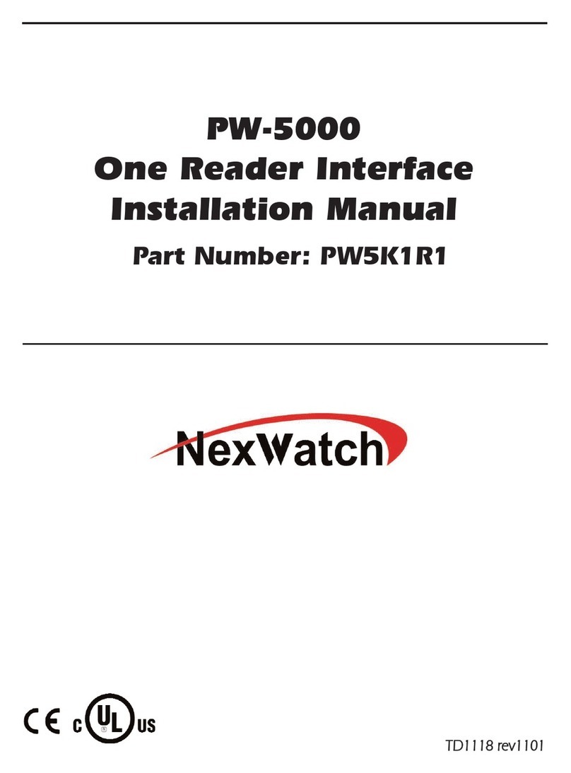 NexWatch PW-5000 installation manual