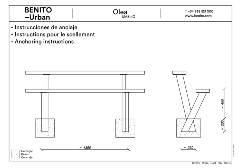 BENITO Urban Olea UM314G Anchoring instructions