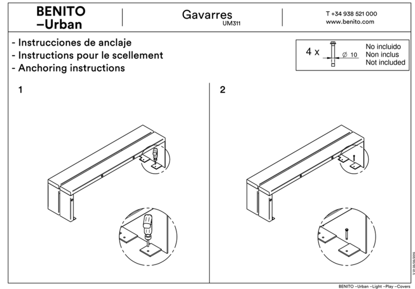 BENITO Urban Gavarres UM311 Installation instructions