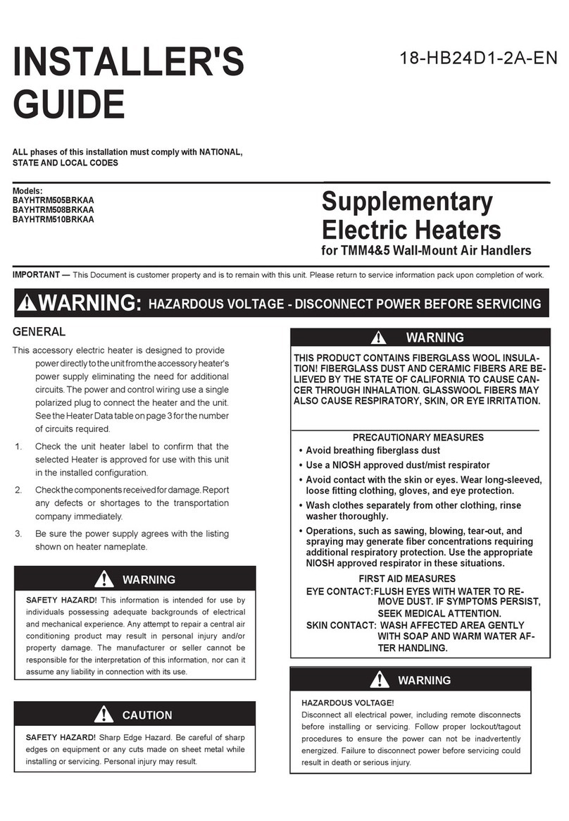 Trane BAYHTRM505BRKAA Assembly instructions