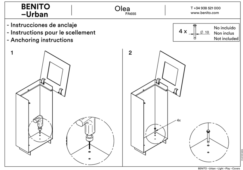 BENITO Urban Olea PA655 Anchoring instructions