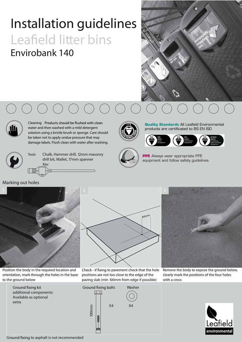 Leafield Environmental Envirobank 140 Installation guidelines Leafield Environmental Envirobank 140 Installation guidelines