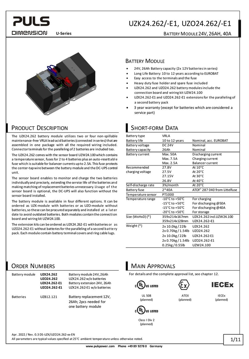 Puls DIMENSION U Series manual