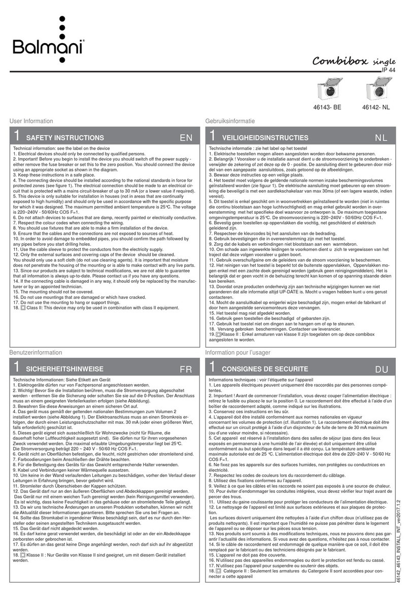 Balmani Combibox 46143- BE User information