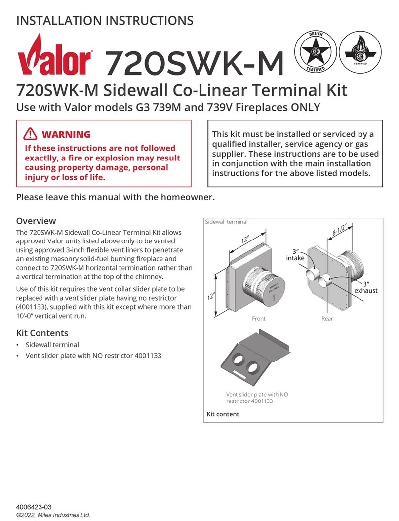 Valor 720SWK-M installation instructions Valor 720SWK-M installation instructions