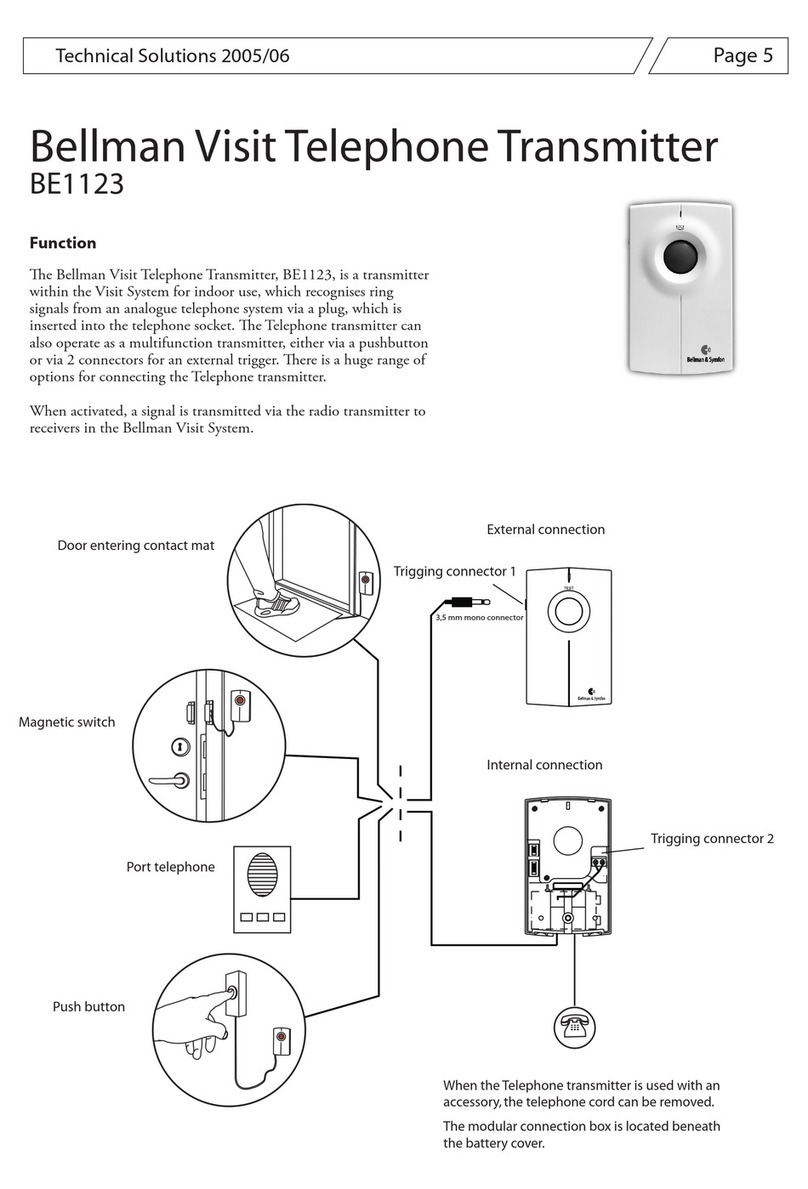 Bellman BE1123 quick start guide