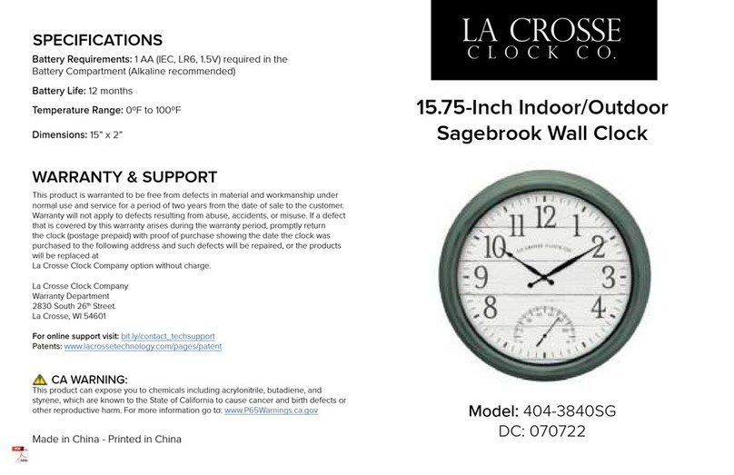La Crosse Technology Sagebrook 404-3015CC User manual